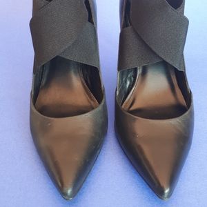 Leather Crisscross Pumps